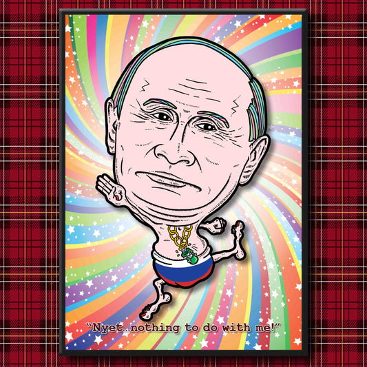 Vladimir Putin Disco Dancing In His Undies Art Print