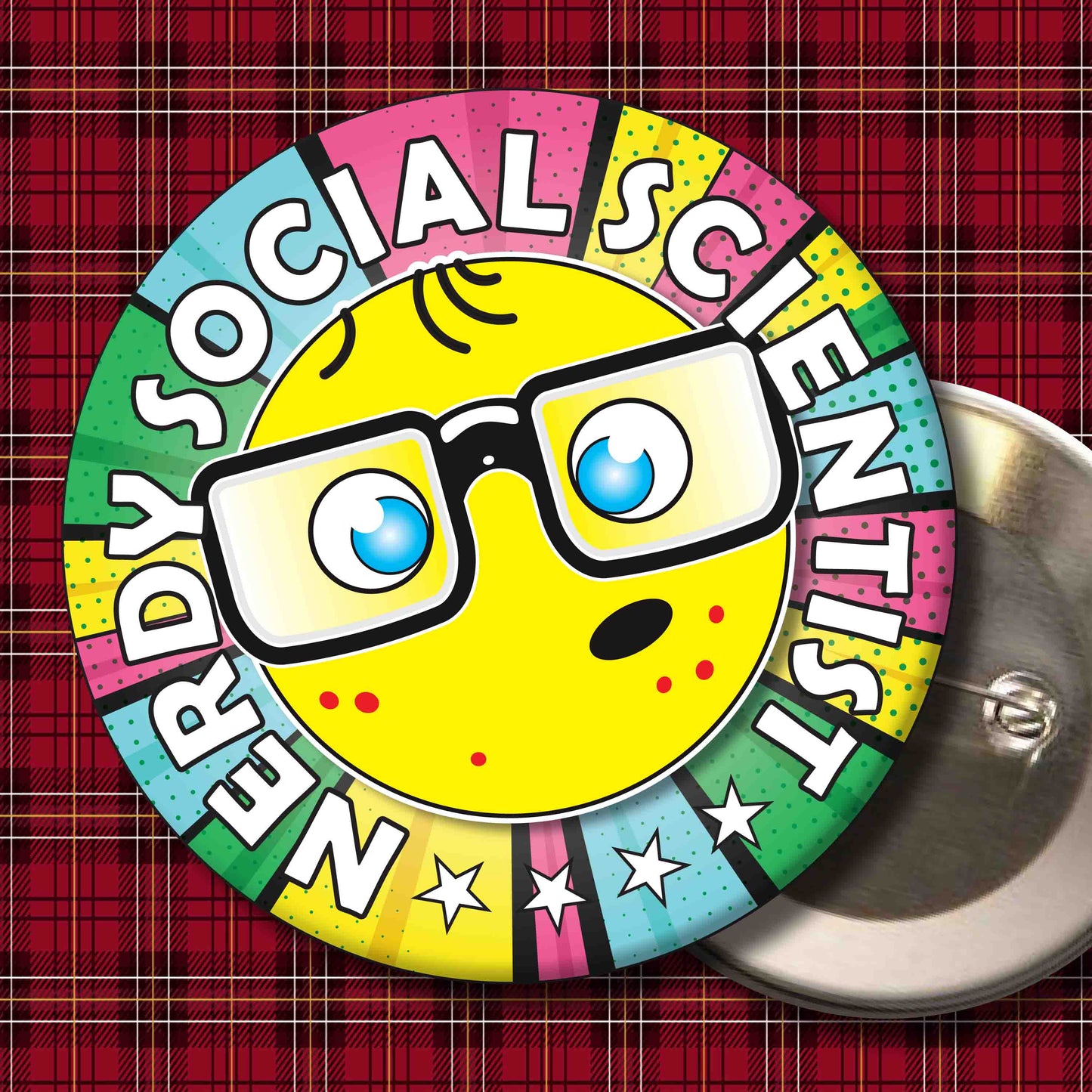 Social Scientist Metal Pin Badge + Bottle Opener