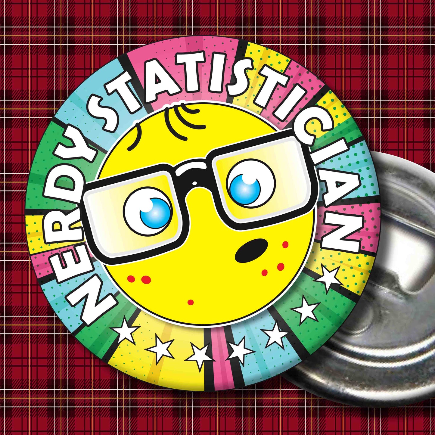 Statistician Metal Pin Badge + Bottle Opener