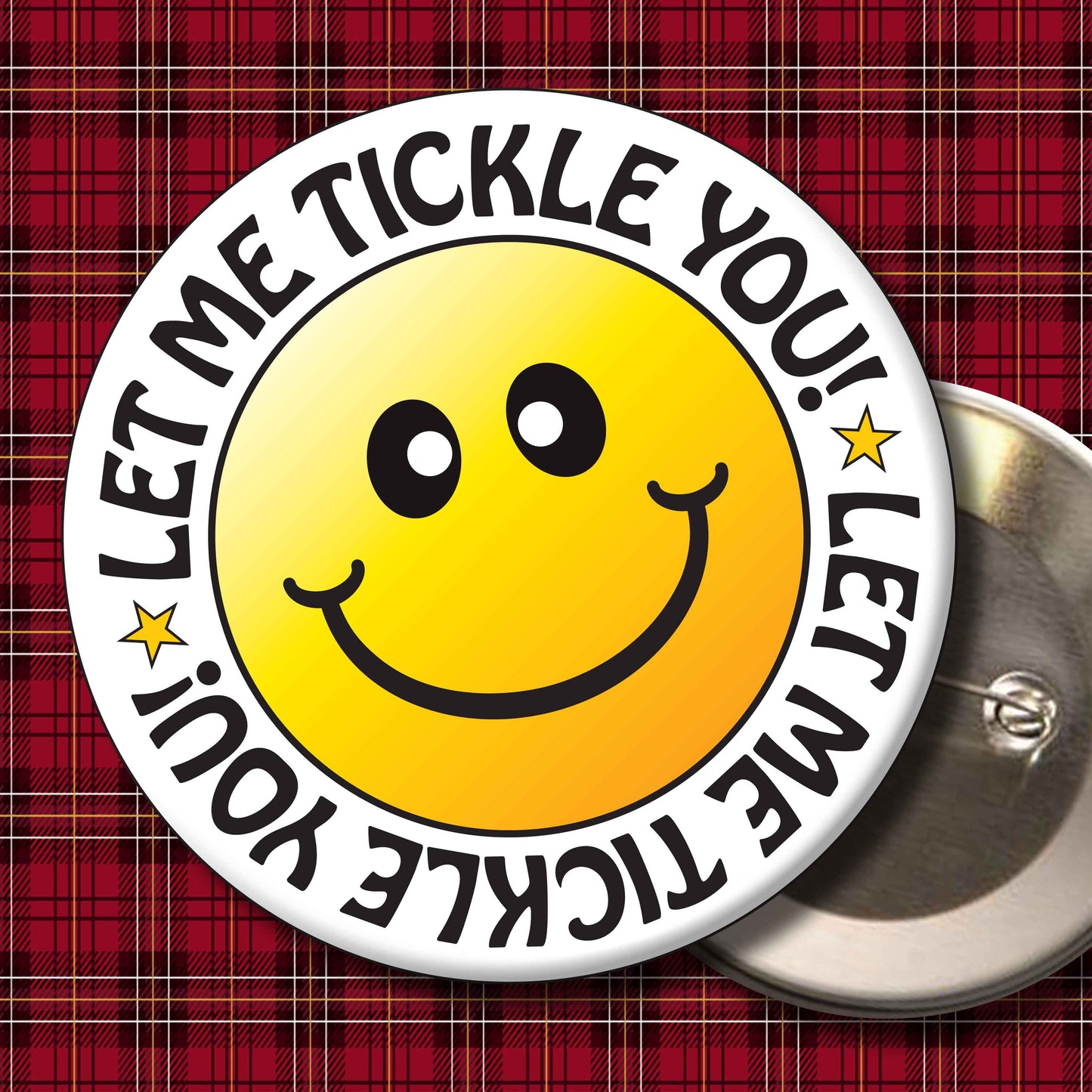 Let Me Tickle You! Smiley Badge + Bottle Opener