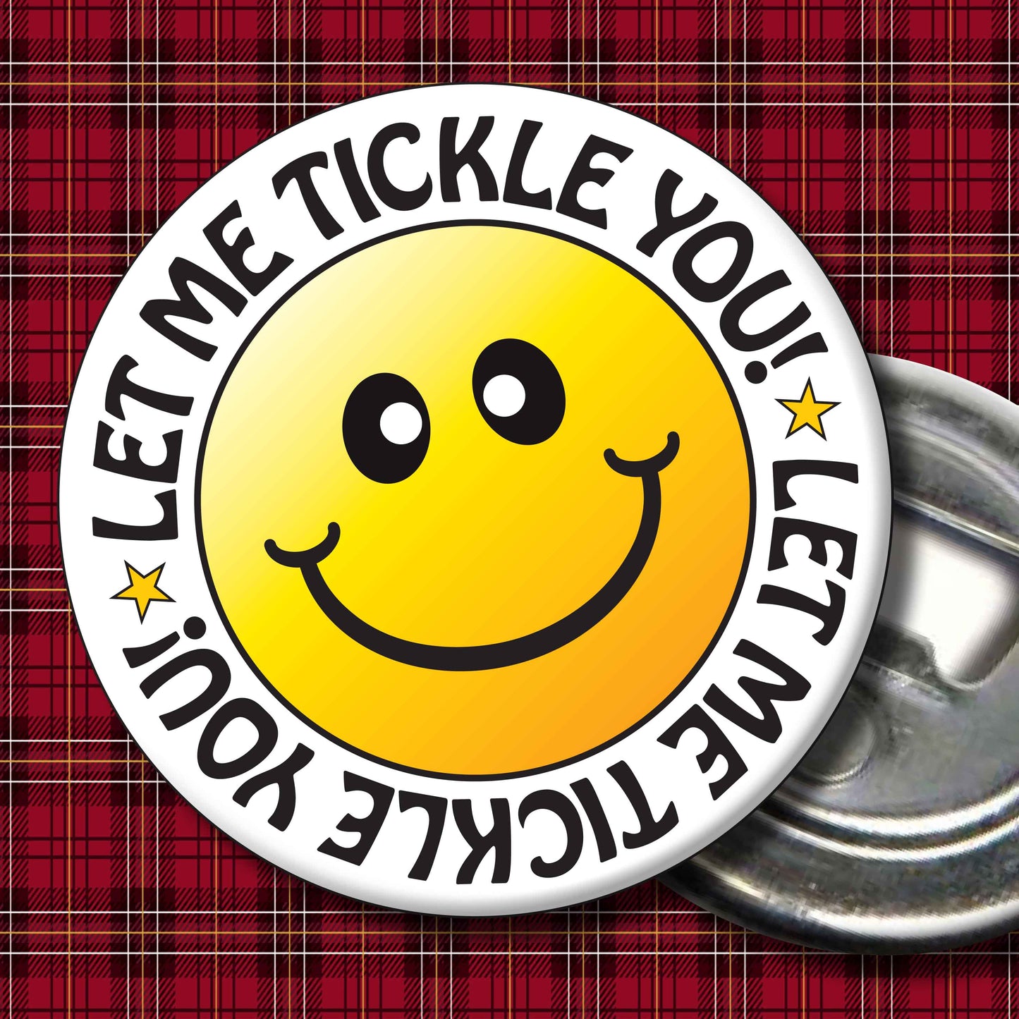 Let Me Tickle You! Smiley Badge + Bottle Opener