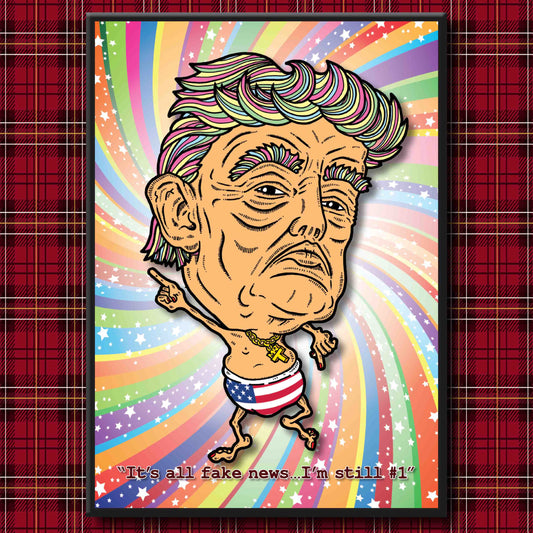 Donald Trump Disco Dancing In His Undies Art Print