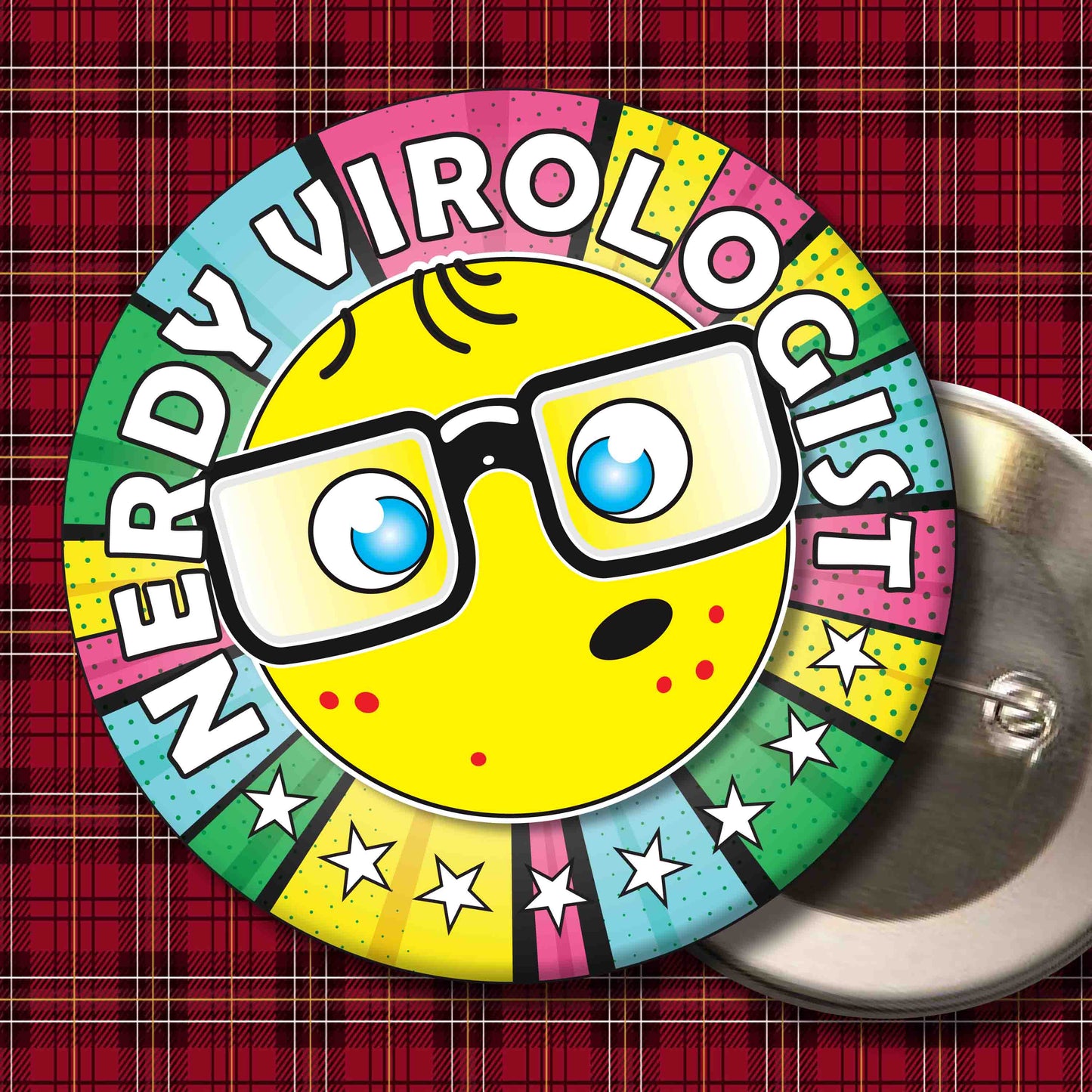 Virologist Metal Pin Badge + Bottle Opener