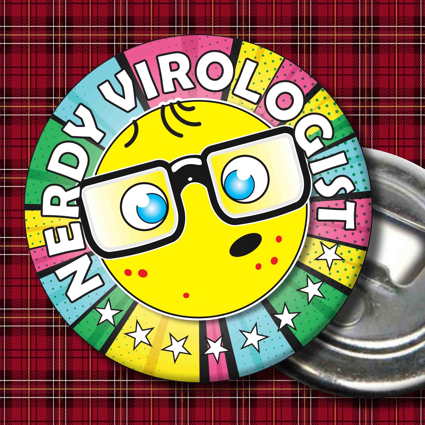 Virologist Metal Pin Badge + Bottle Opener