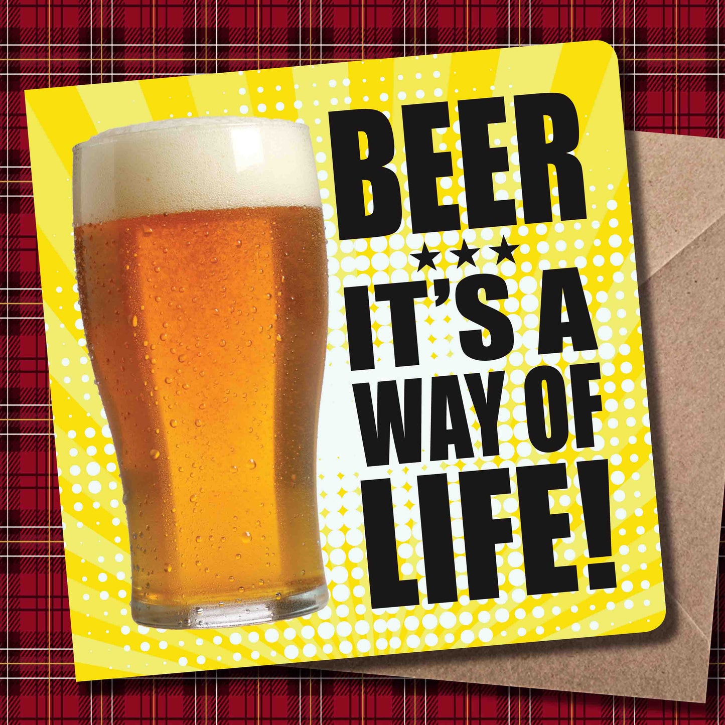 Beer Life Art Print + Badge + Bottle Opener + Birthday Card