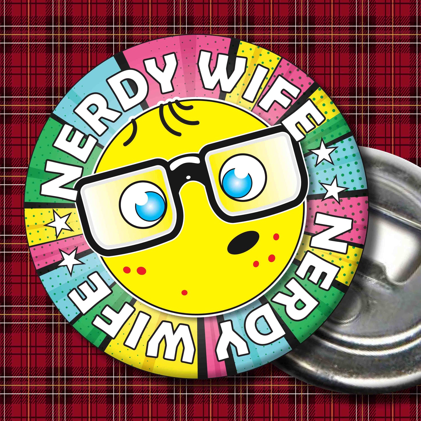 Wife Metal Pin Badge + Bottle Opener