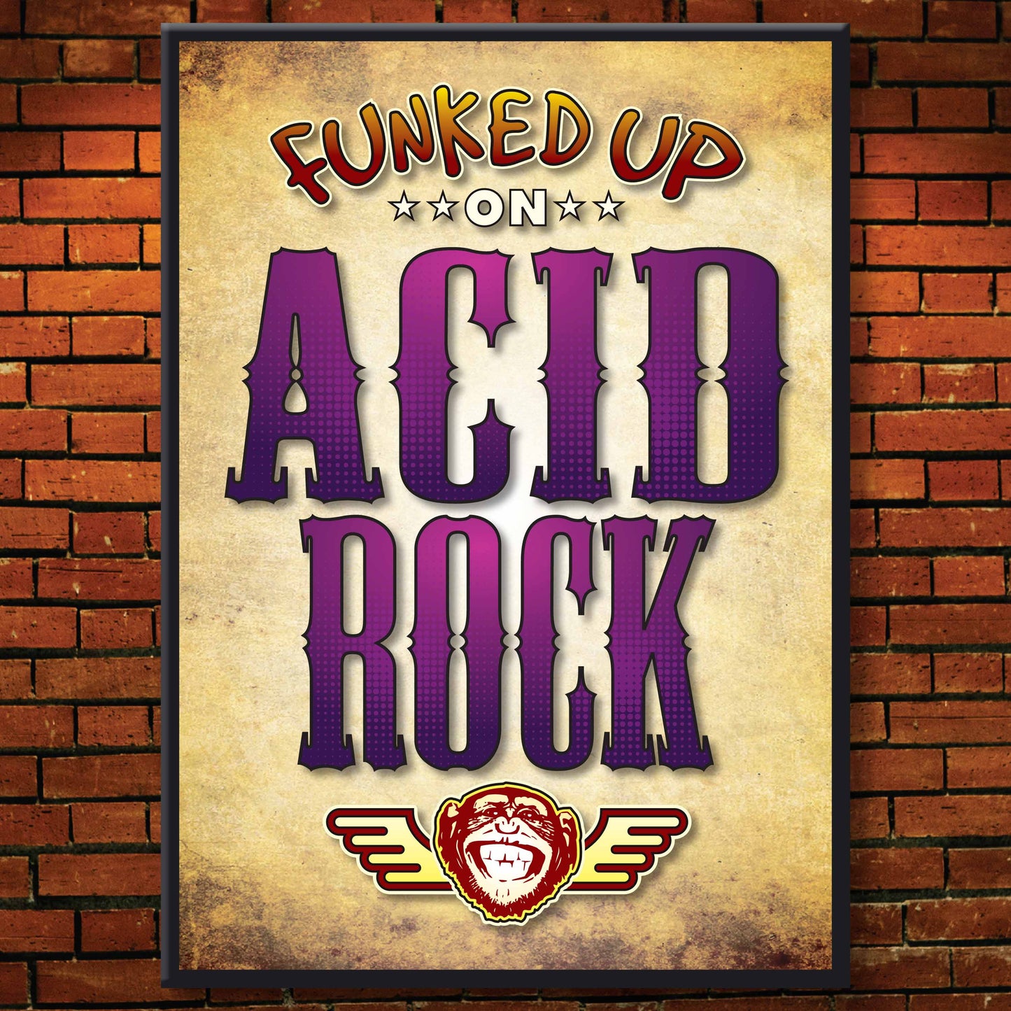Acid Rock Art Print / Poster / Birthday Card / Greetings Card