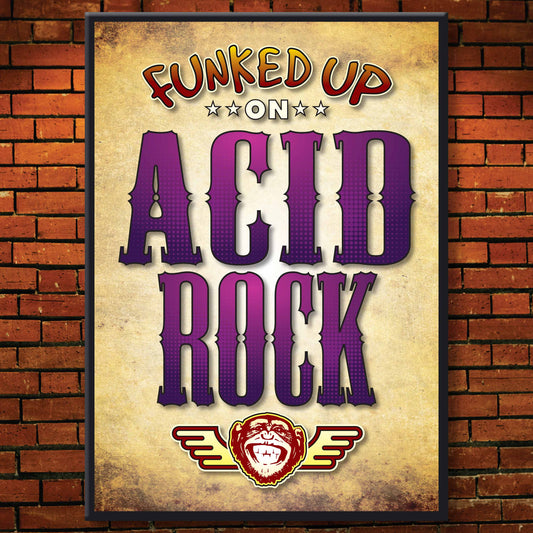 Acid Rock Art Print / Poster / Birthday Card / Greetings Card