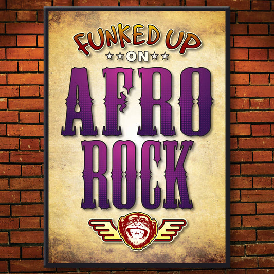 Afro Rock Art Print / Poster / Birthday Card / Greetings Card