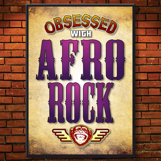 Afro Rock - Obsessed Art Poster + Birthday / Greetings Card