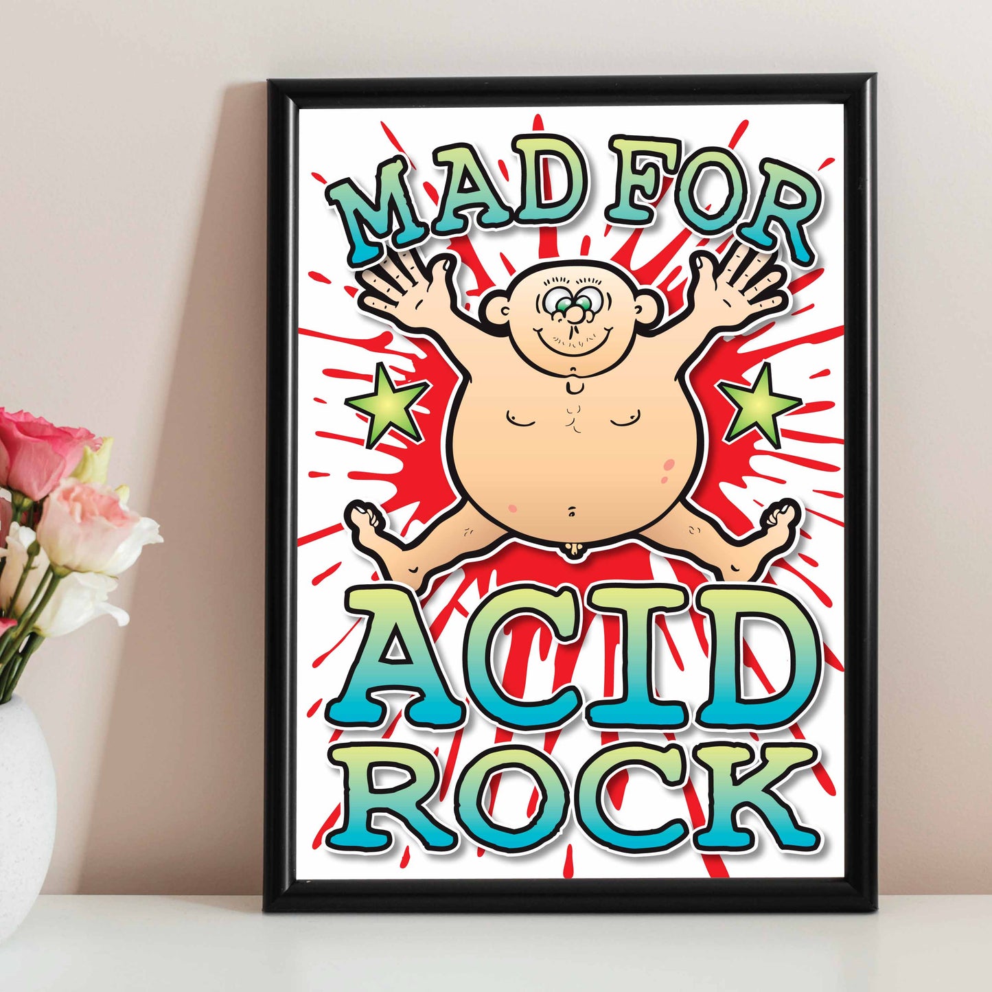 Acid Rock Art Print / Mad For Music Poster / Wall Décor