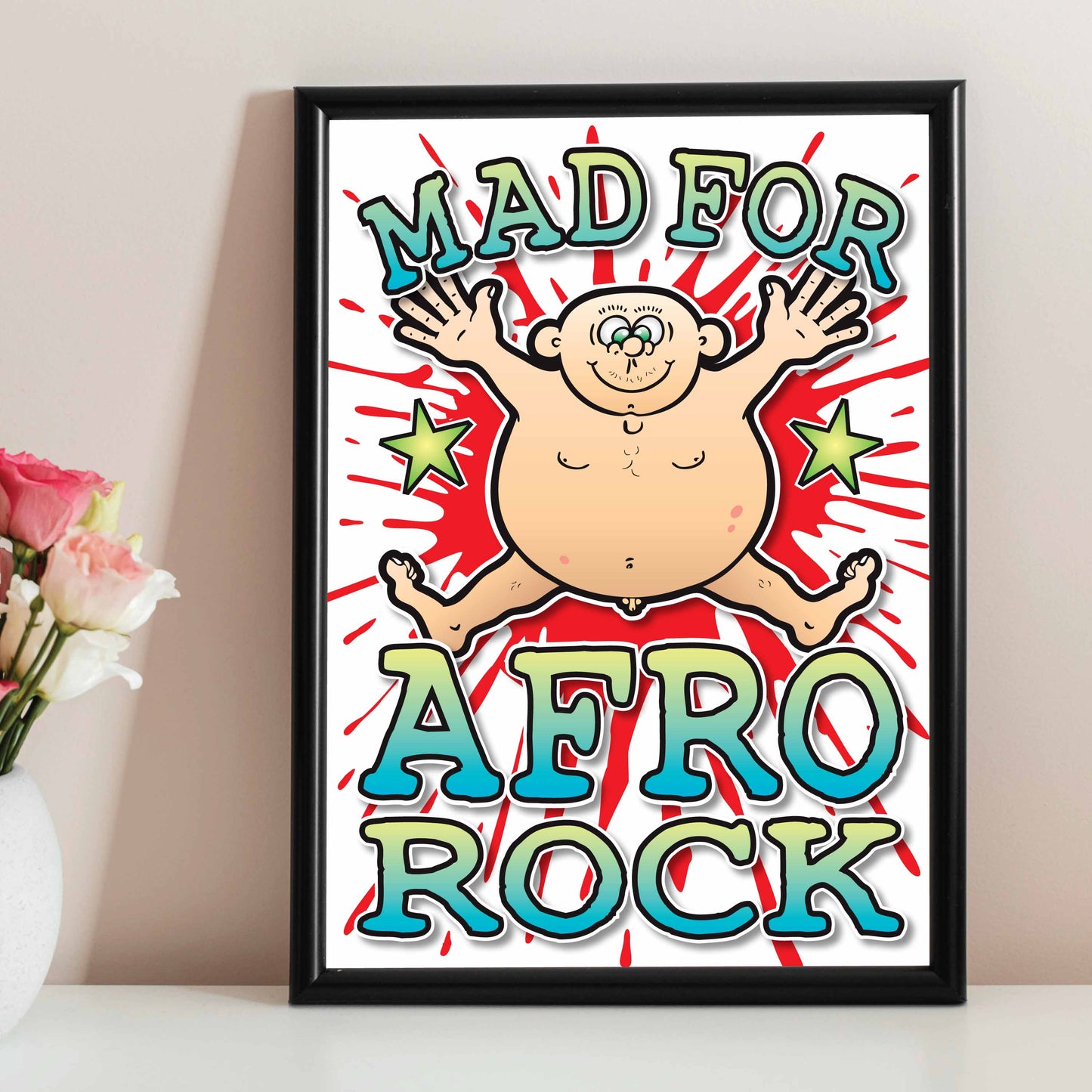Afro Rock Art Print / Mad For Music Poster / Wall Décor