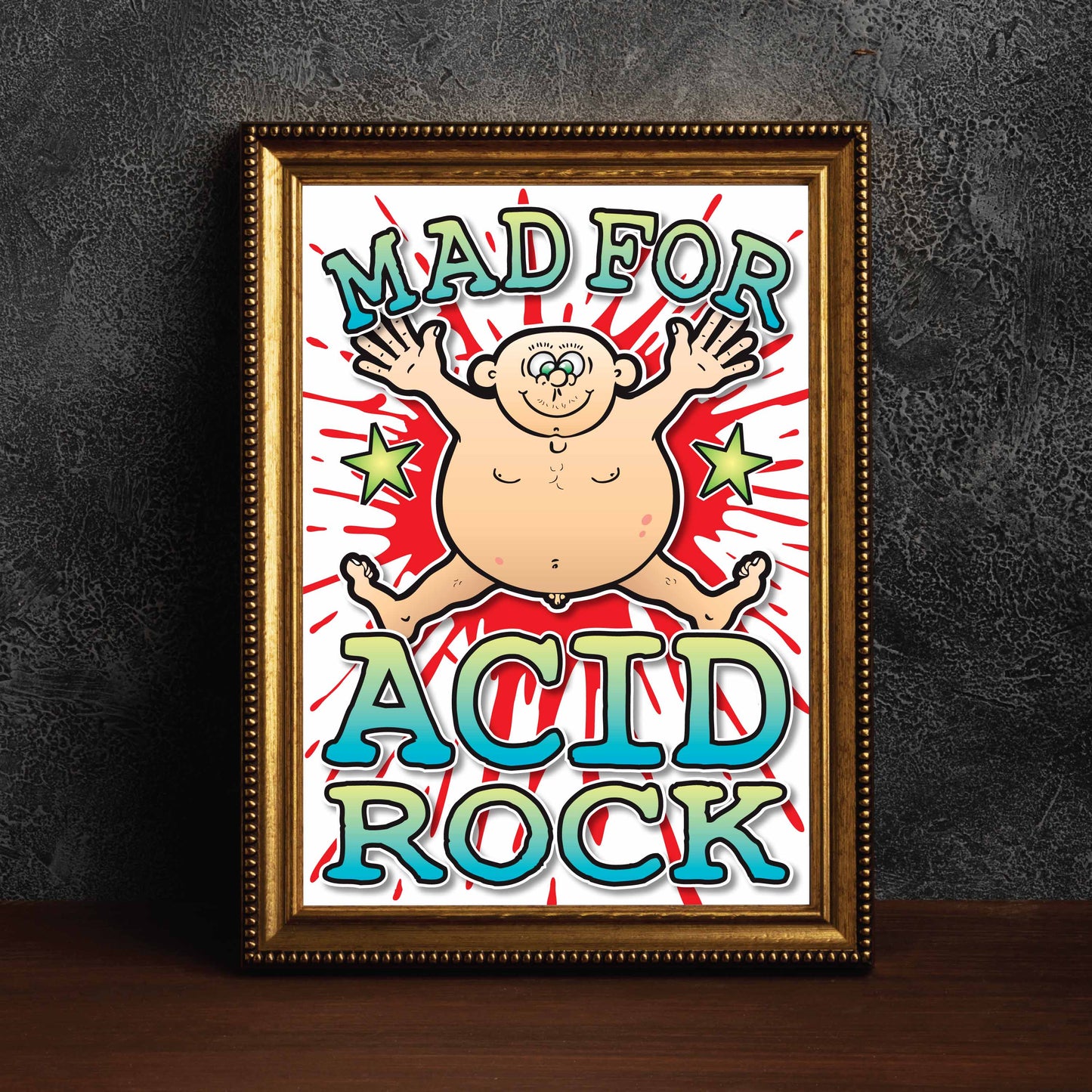 Acid Rock Art Print / Mad For Music Poster / Wall Décor