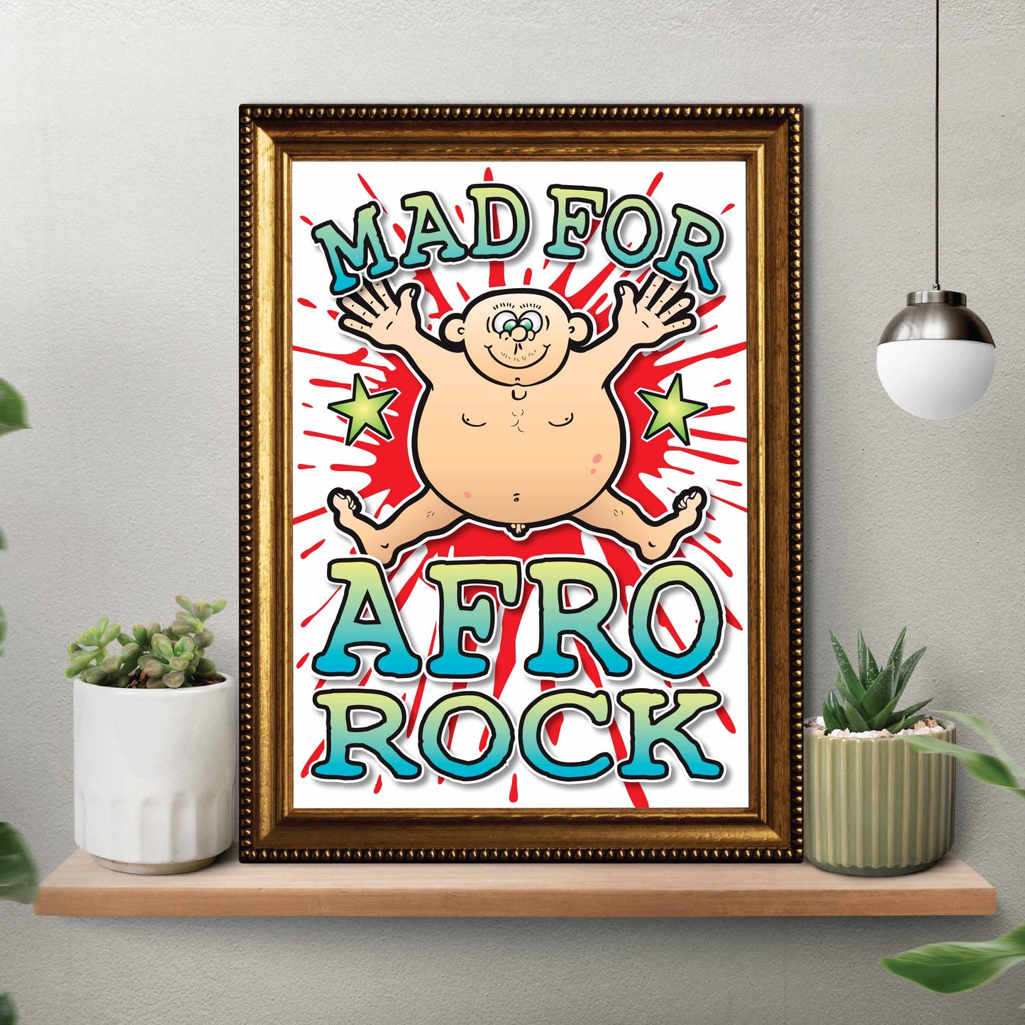 Afro Rock Art Print / Mad For Music Poster / Wall Décor