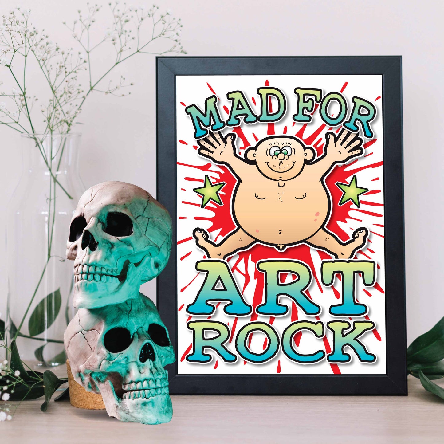 Art Rock Art Print / Mad For Music Poster / Wall Décor