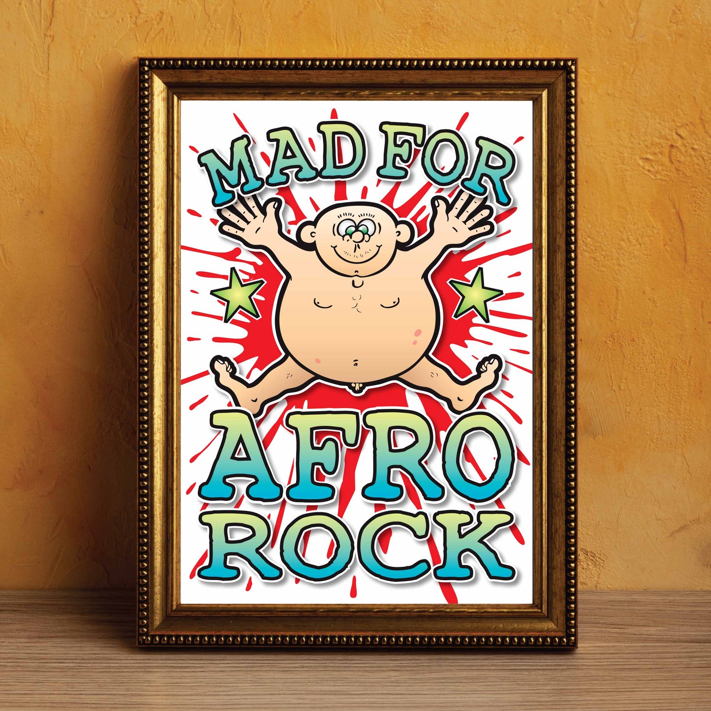 Afro Rock Art Print / Mad For Music Poster / Wall Décor