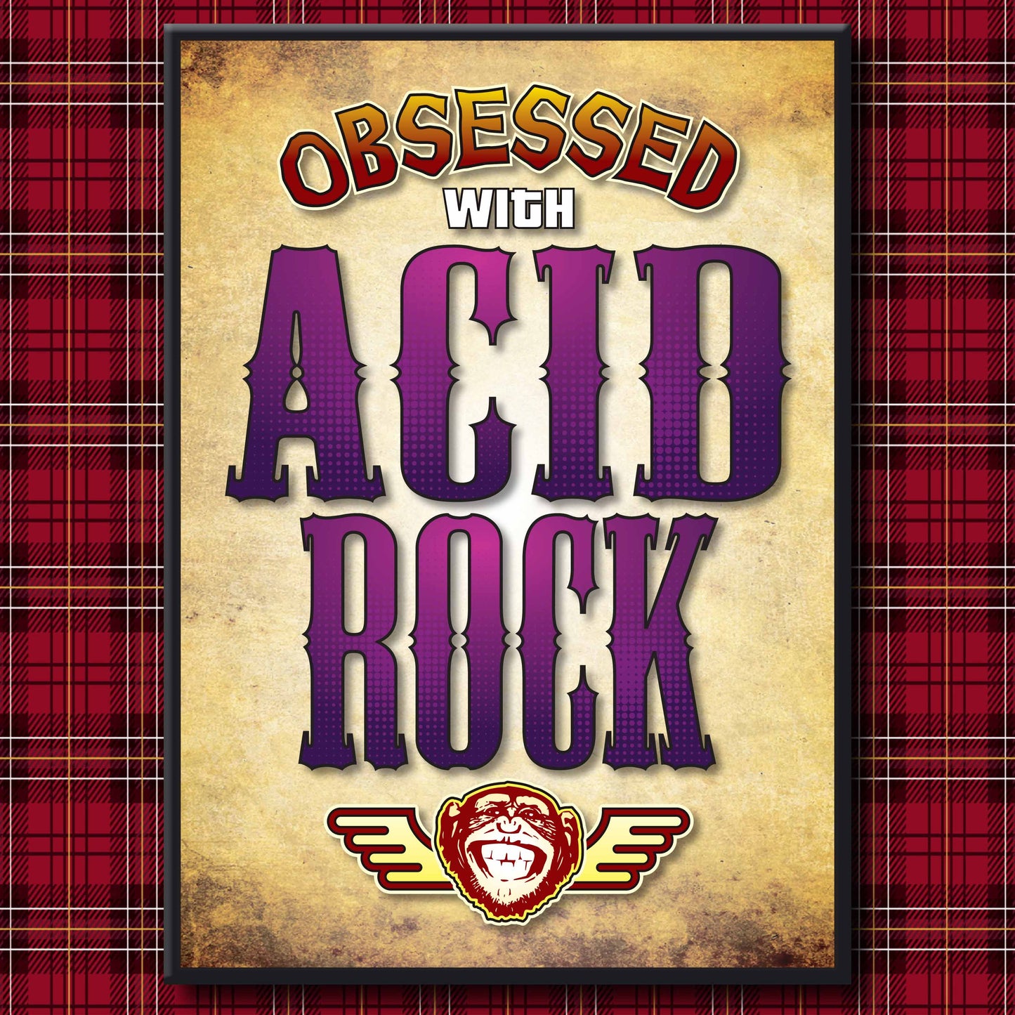 Acid Rock - Obsessed Art Poster + Birthday / Greetings Card