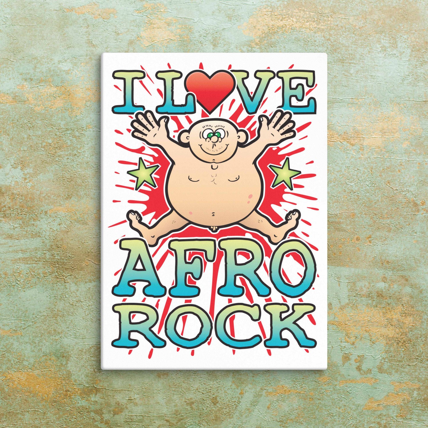 Afro Rock Canvas Print 30x40cm