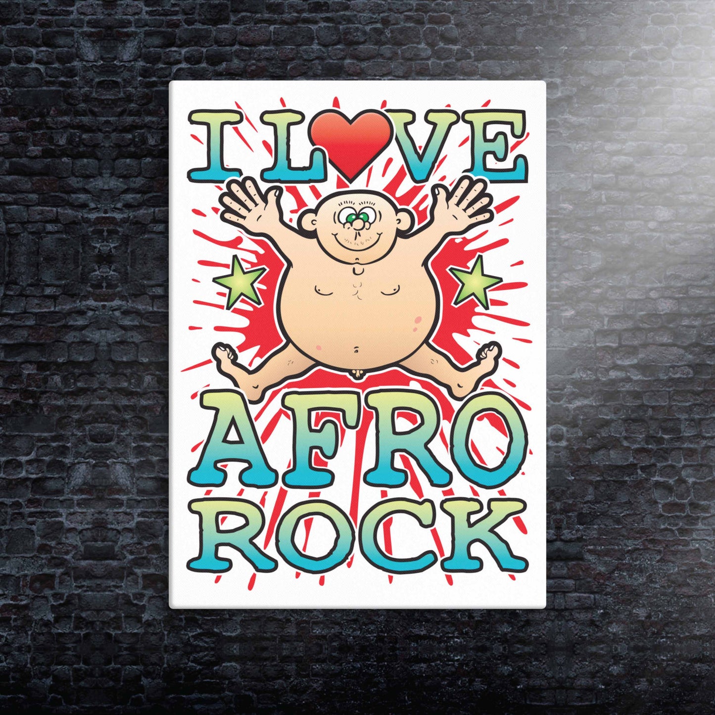 Afro Rock Canvas Print 30x40cm