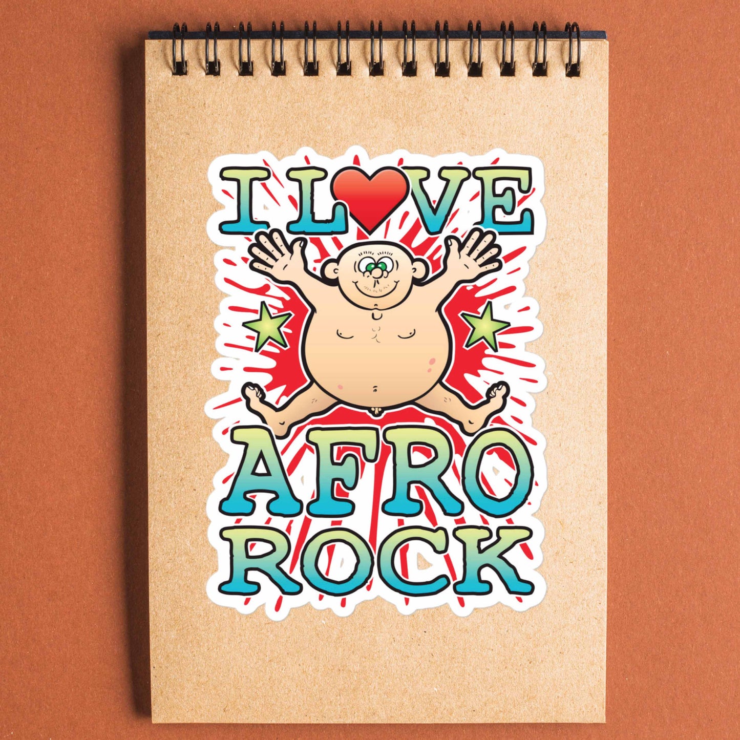 Afro Rock Vinyl Kiss-Cut Sticker / 14 x 10cm