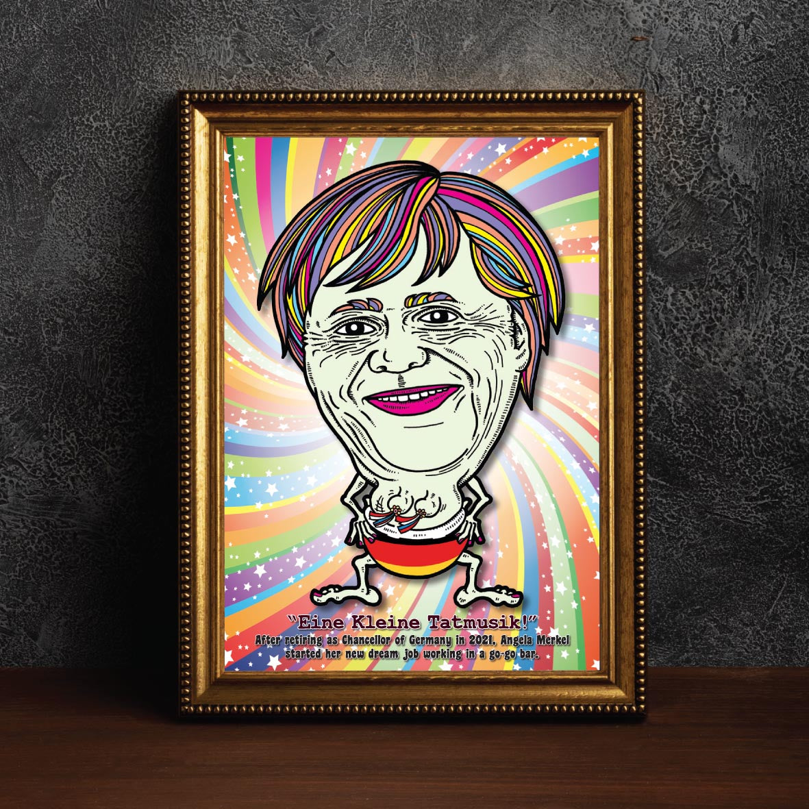 Angela Merkel Shaking Her Booty Art Print