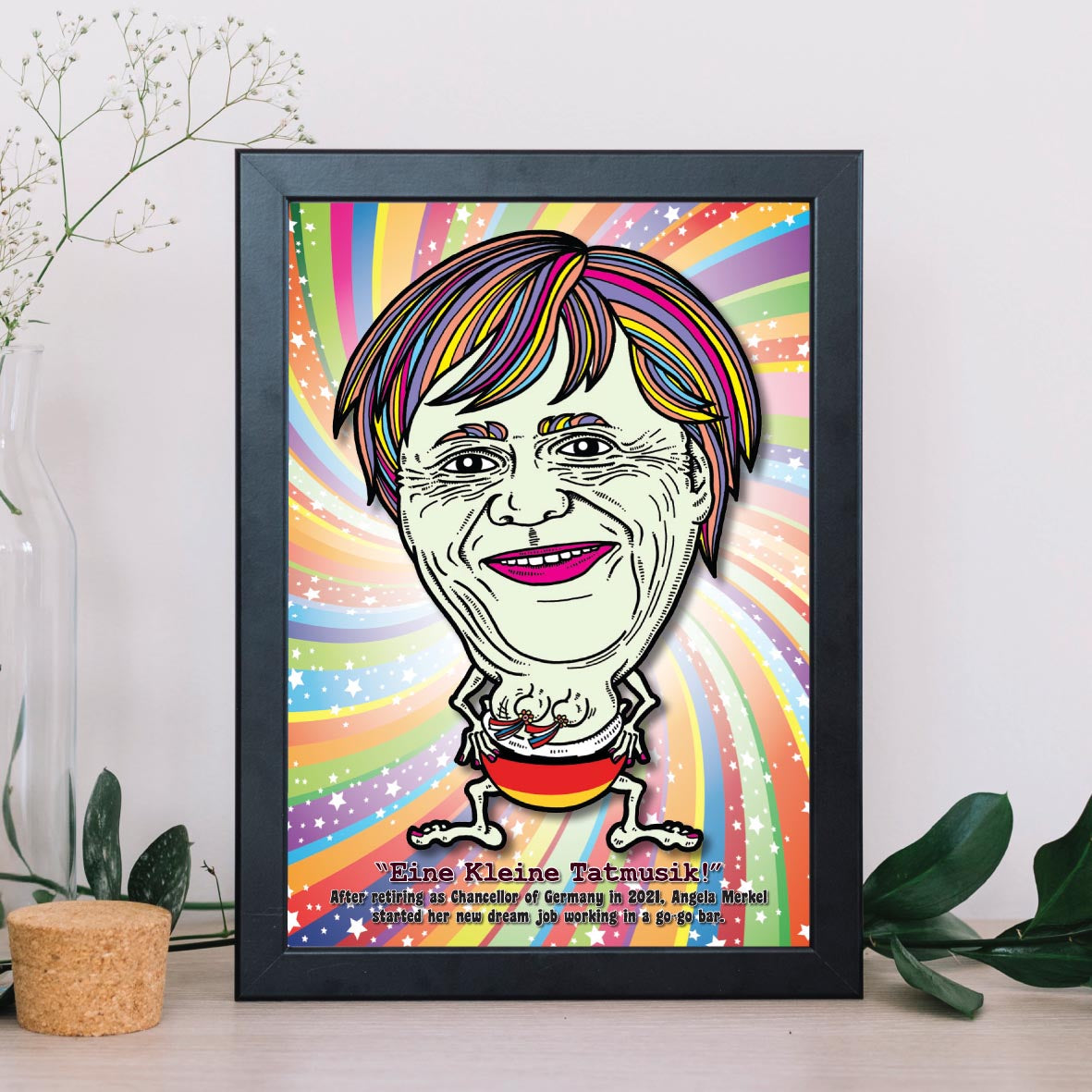 Angela Merkel Shaking Her Booty Art Print