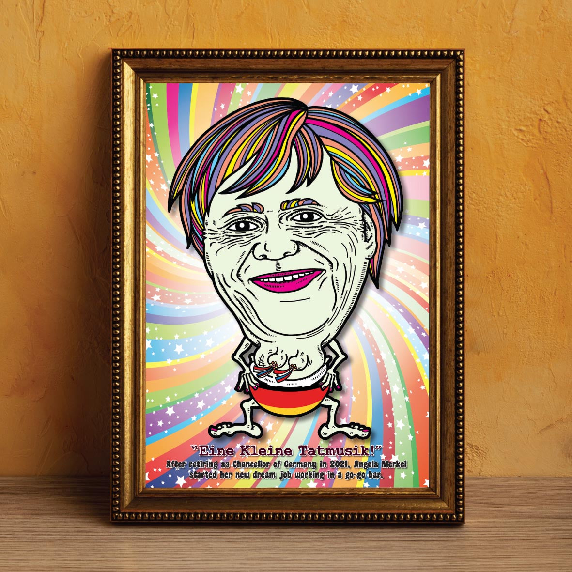 Angela Merkel Shaking Her Booty Art Print