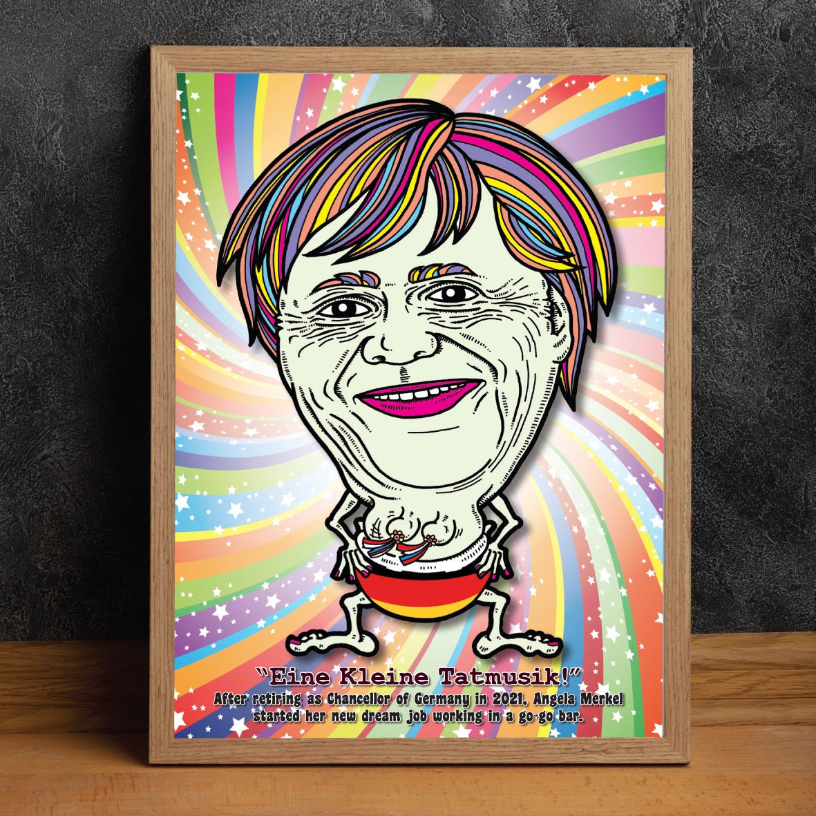 Angela Merkel Shaking Her Booty Art Print