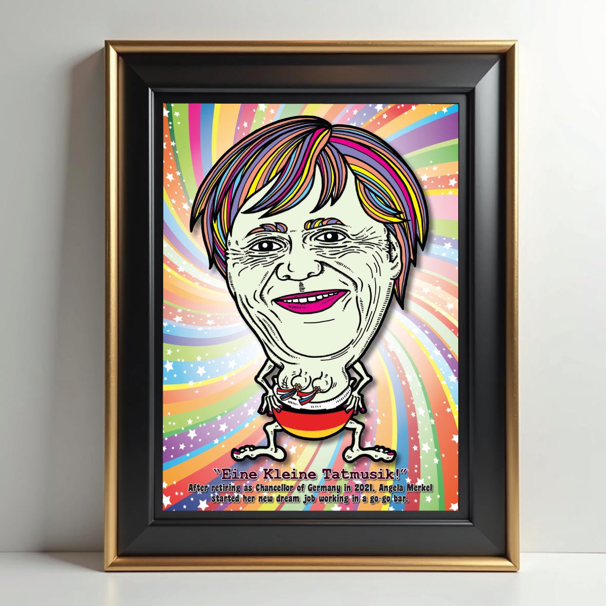 Angela Merkel Shaking Her Booty Art Print
