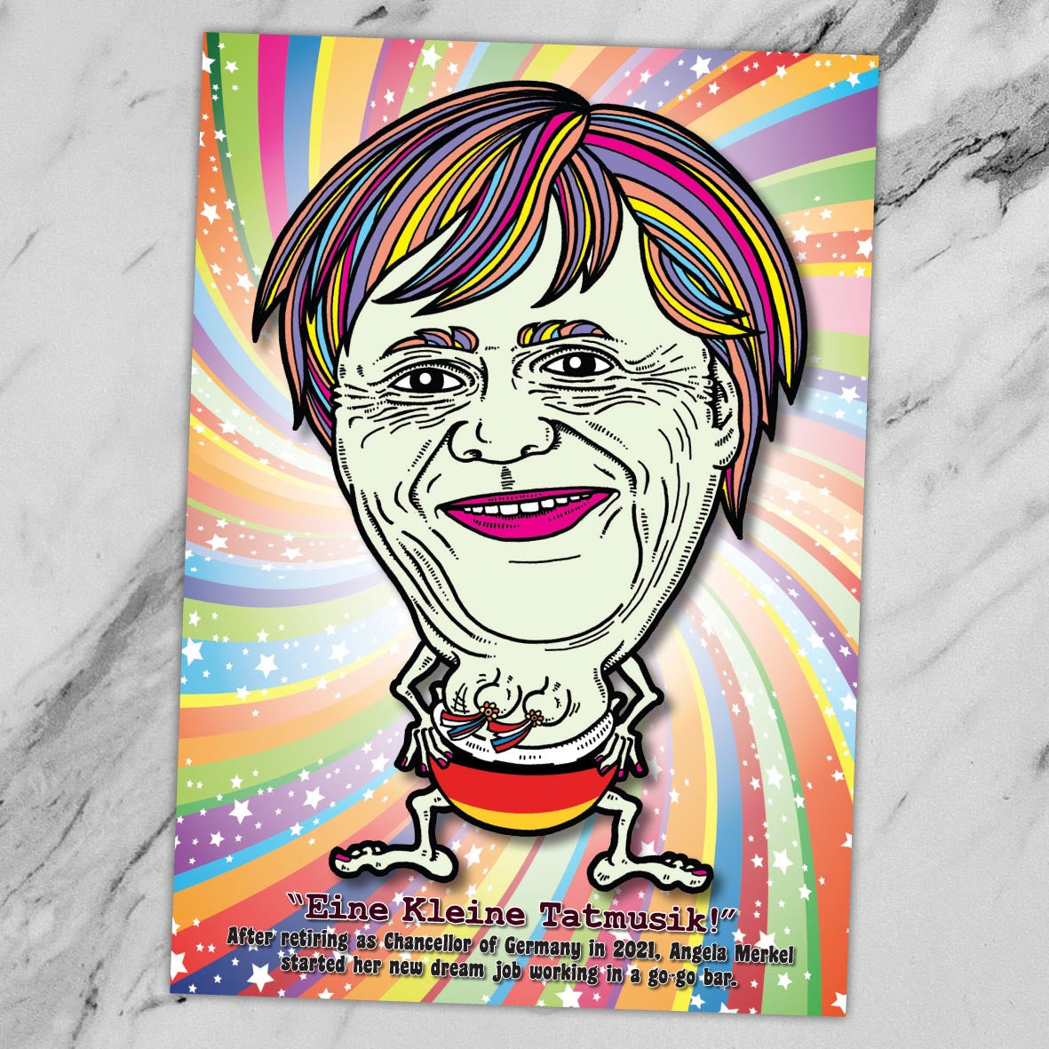 Angela Merkel Shaking Her Booty Art Print