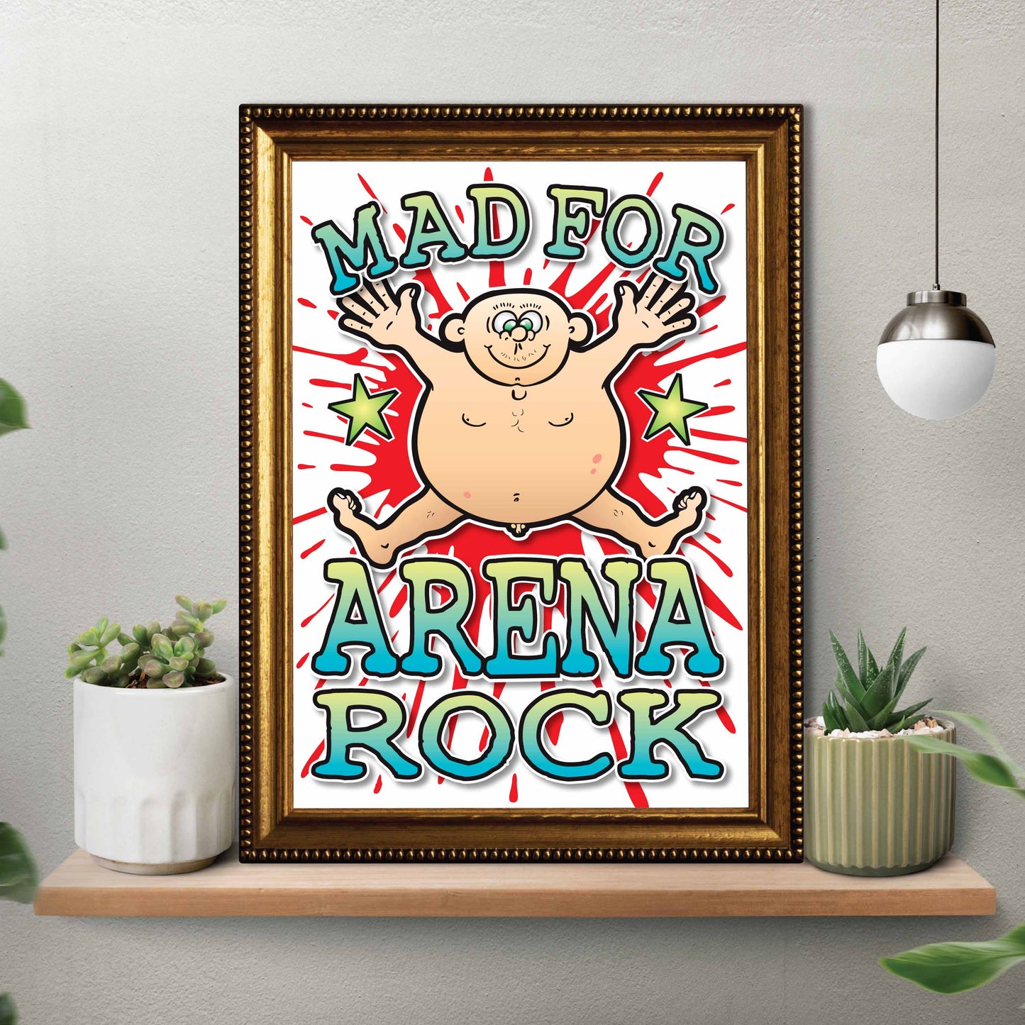 Arena Rock Art Print / Mad For Music Poster / Wall Décor