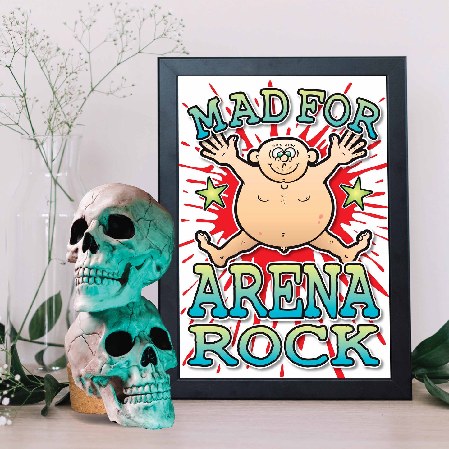 Arena Rock Art Print / Mad For Music Poster / Wall Décor
