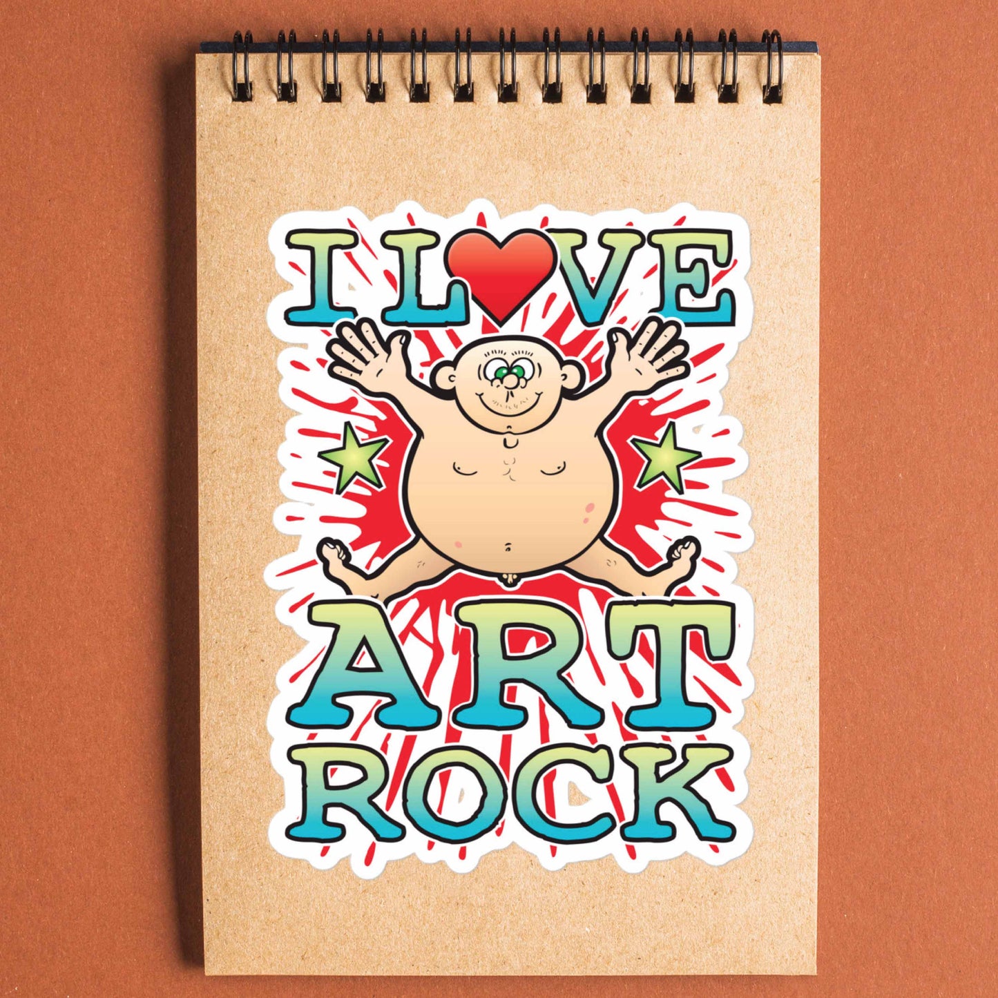 Art Rock Vinyl Kiss-Cut Sticker / 14 x 10cm