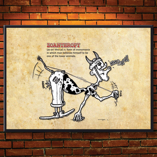 Zoanthropy Cartoon Art Print
