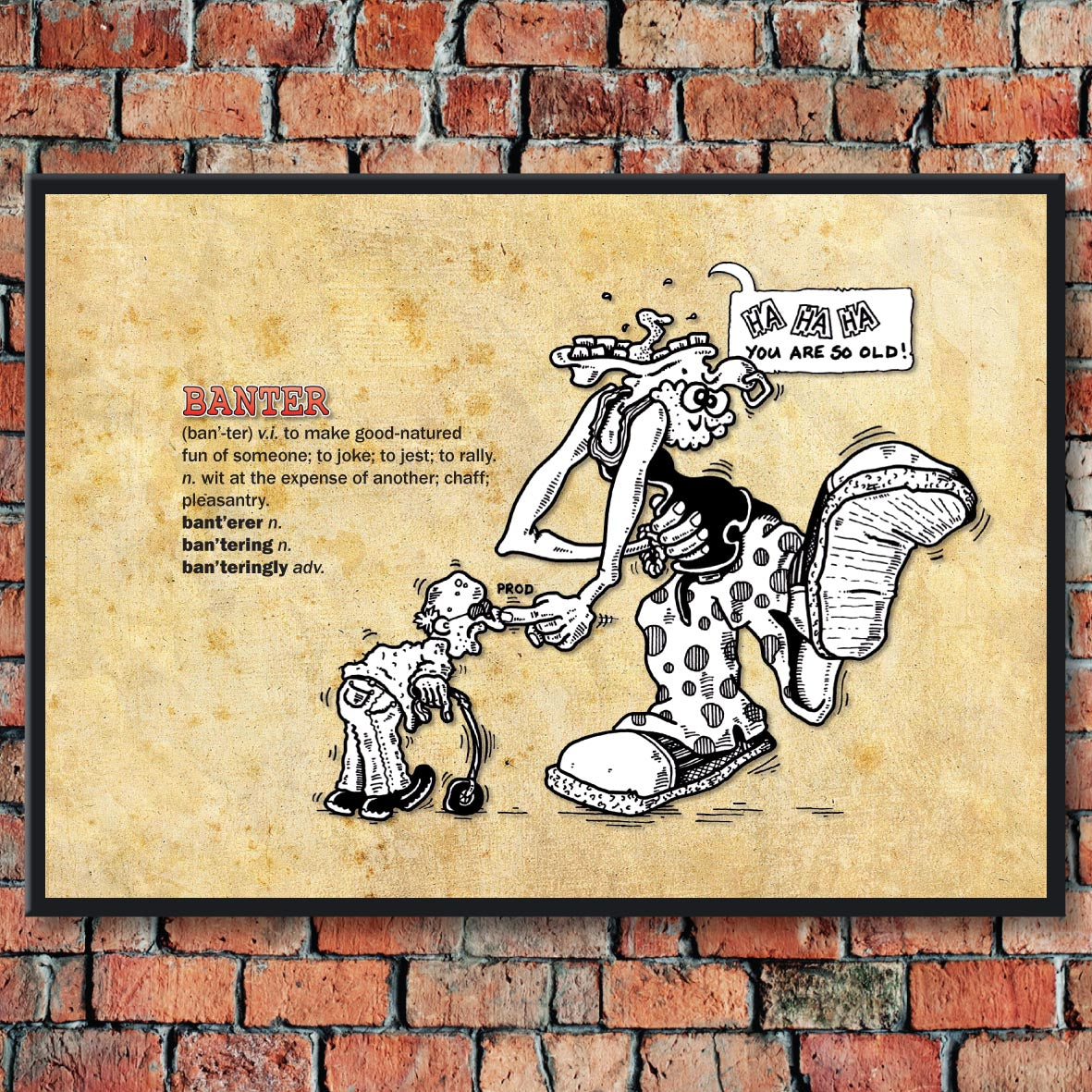 Banter Cartoon Art Print