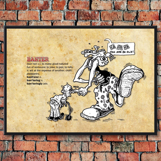 Banter Cartoon Art Print