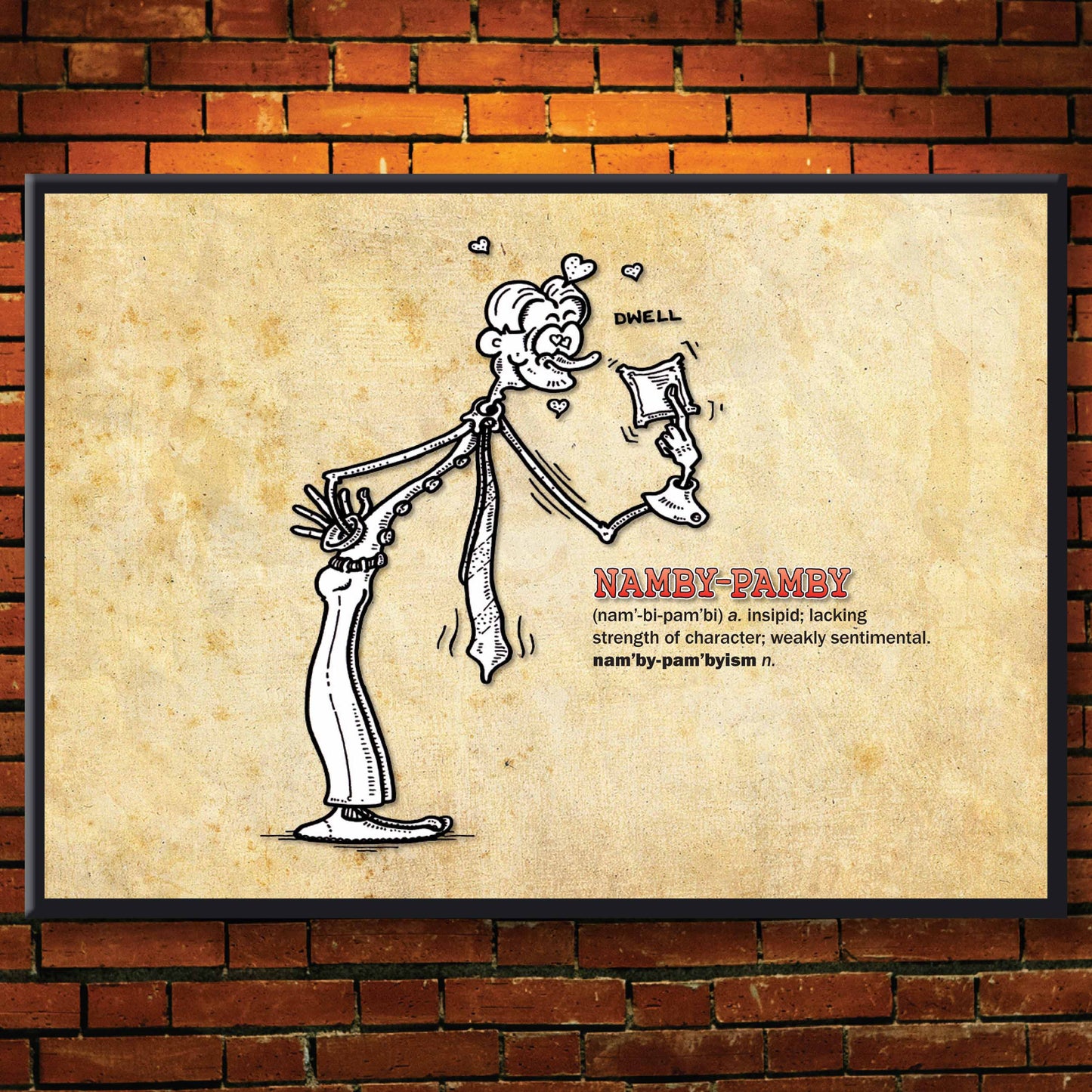 Namby-Pamby Cartoon Art Print