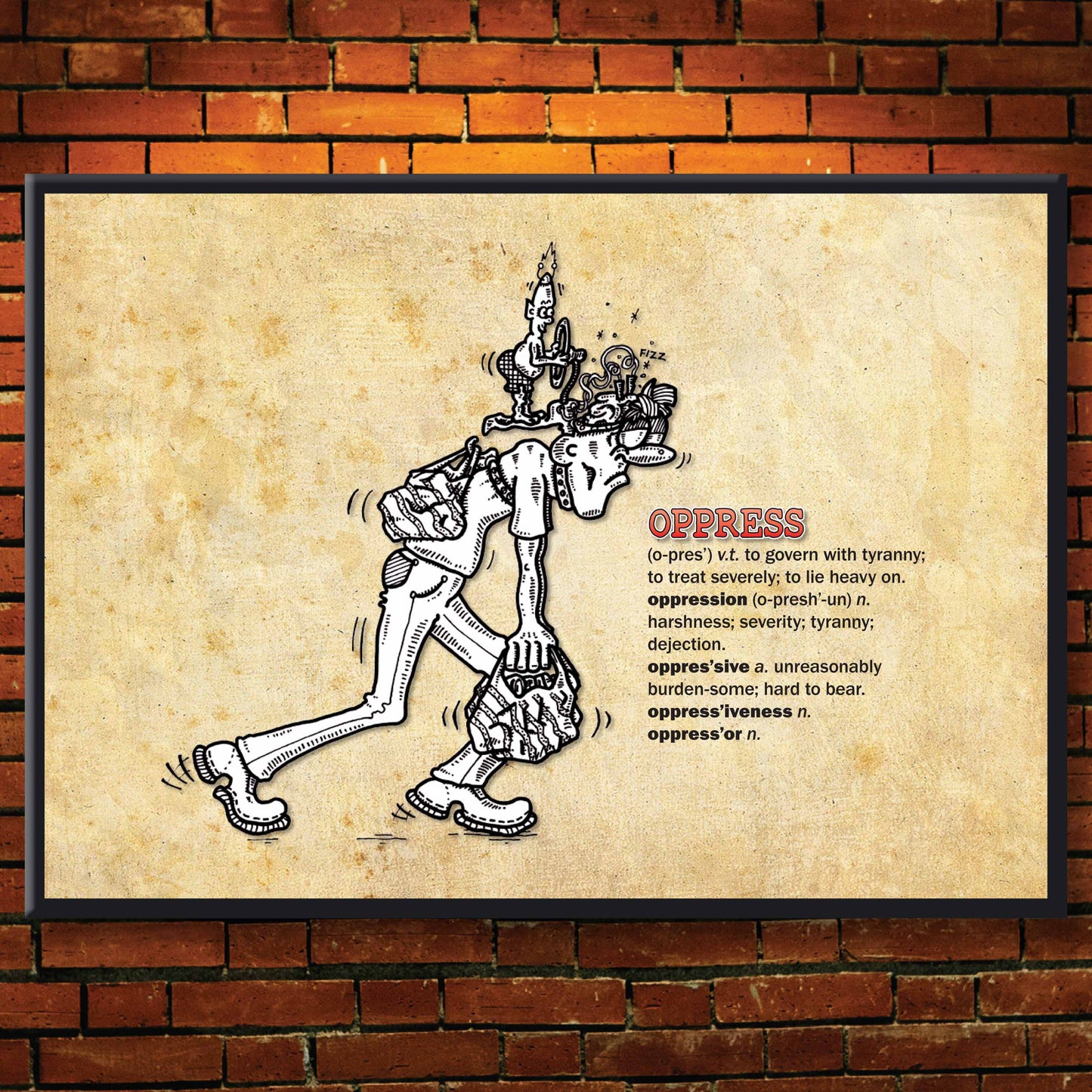Oppress Cartoon Art Print
