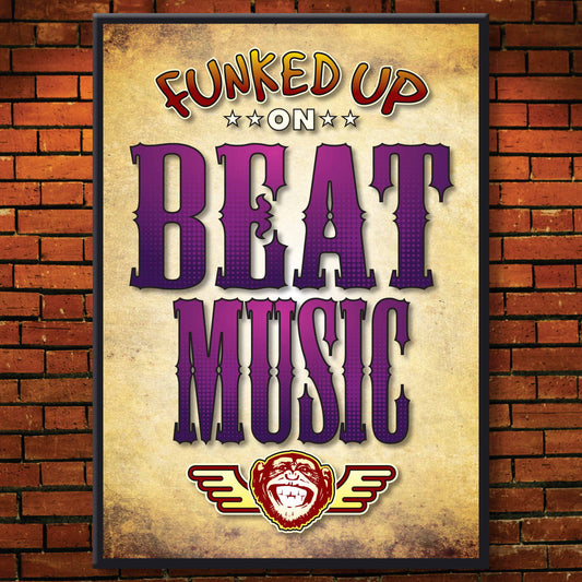 Beat Music Art Print / Poster / Birthday Card / Greetings Card