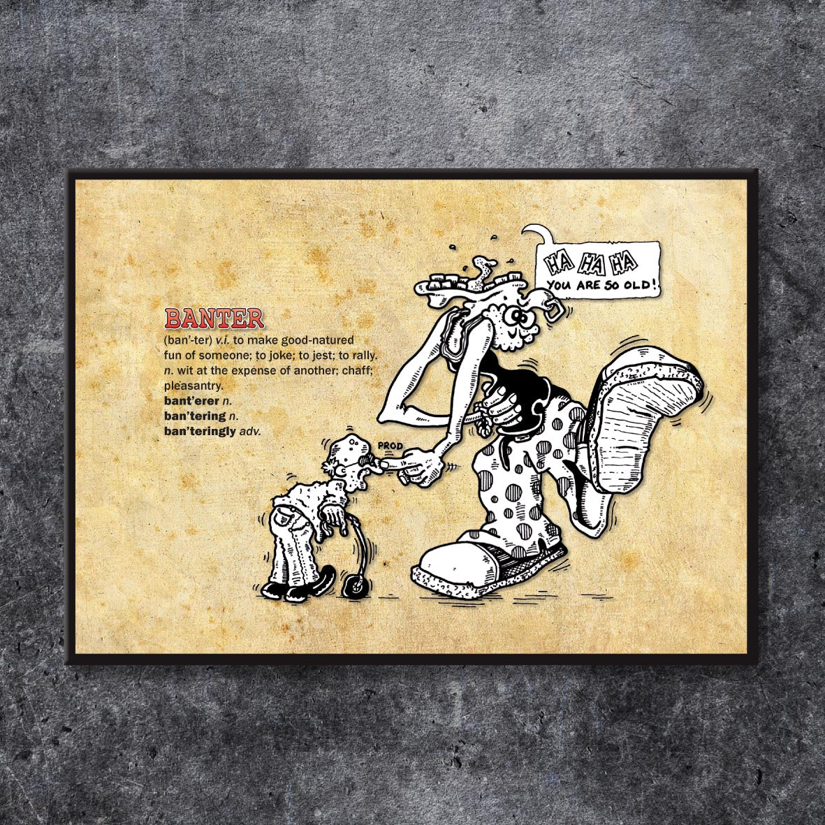 Banter Cartoon Art Print