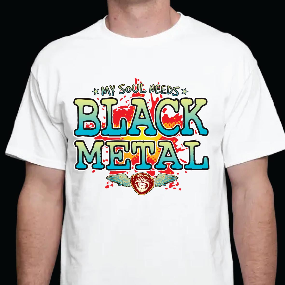 Black Metal Cotton T-Shirt