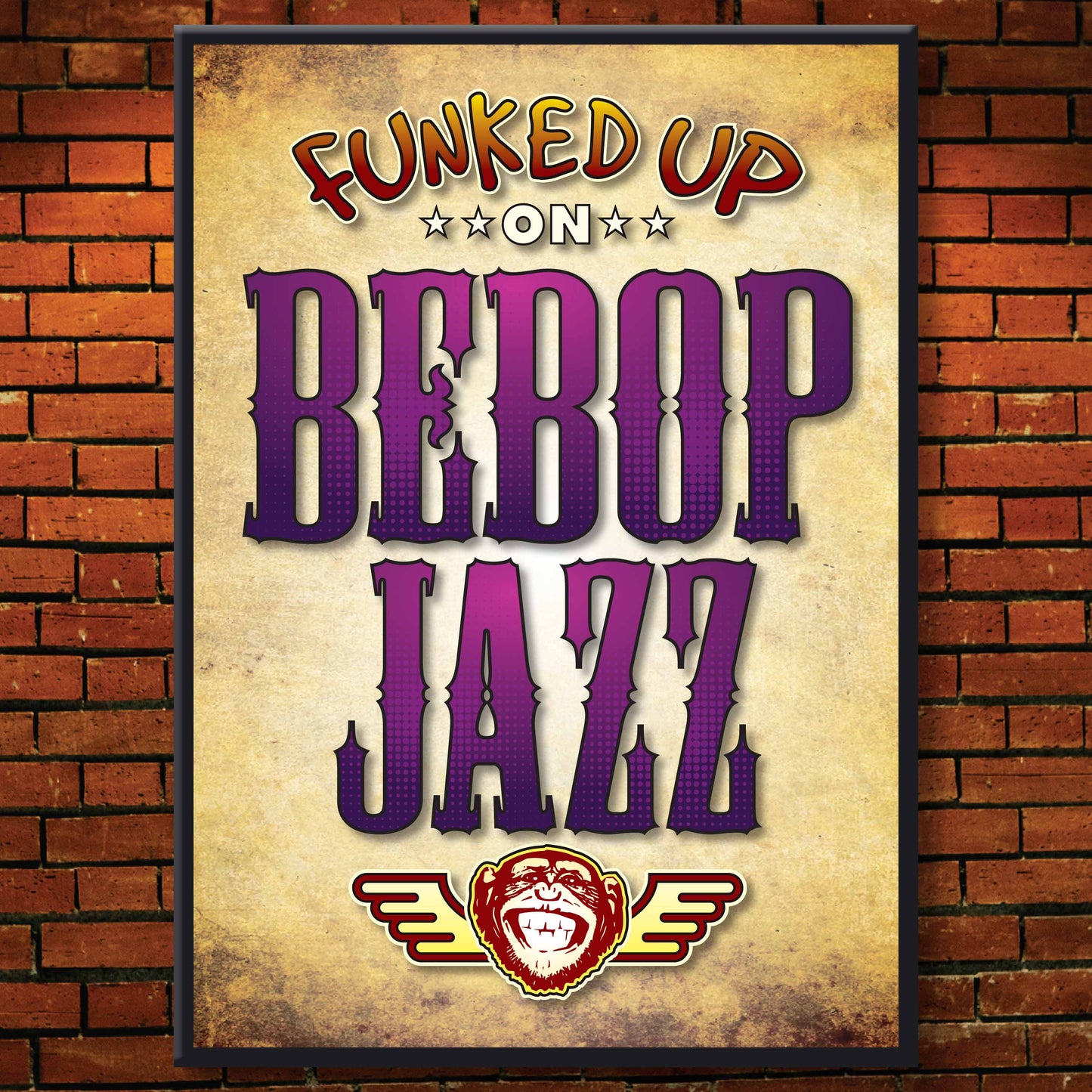 Bebop Jazz Art Print / Poster / Birthday Card / Greetings Card