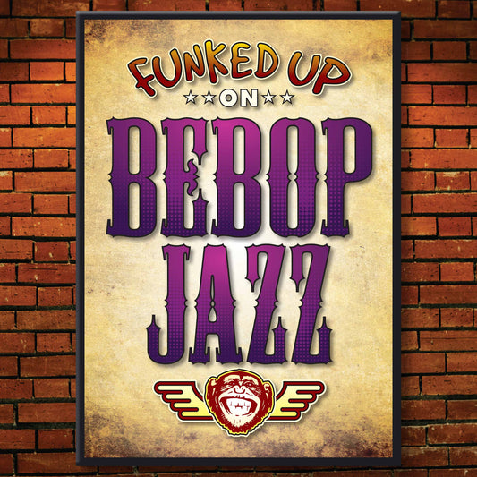 Bebop Jazz Art Print / Poster / Birthday Card / Greetings Card