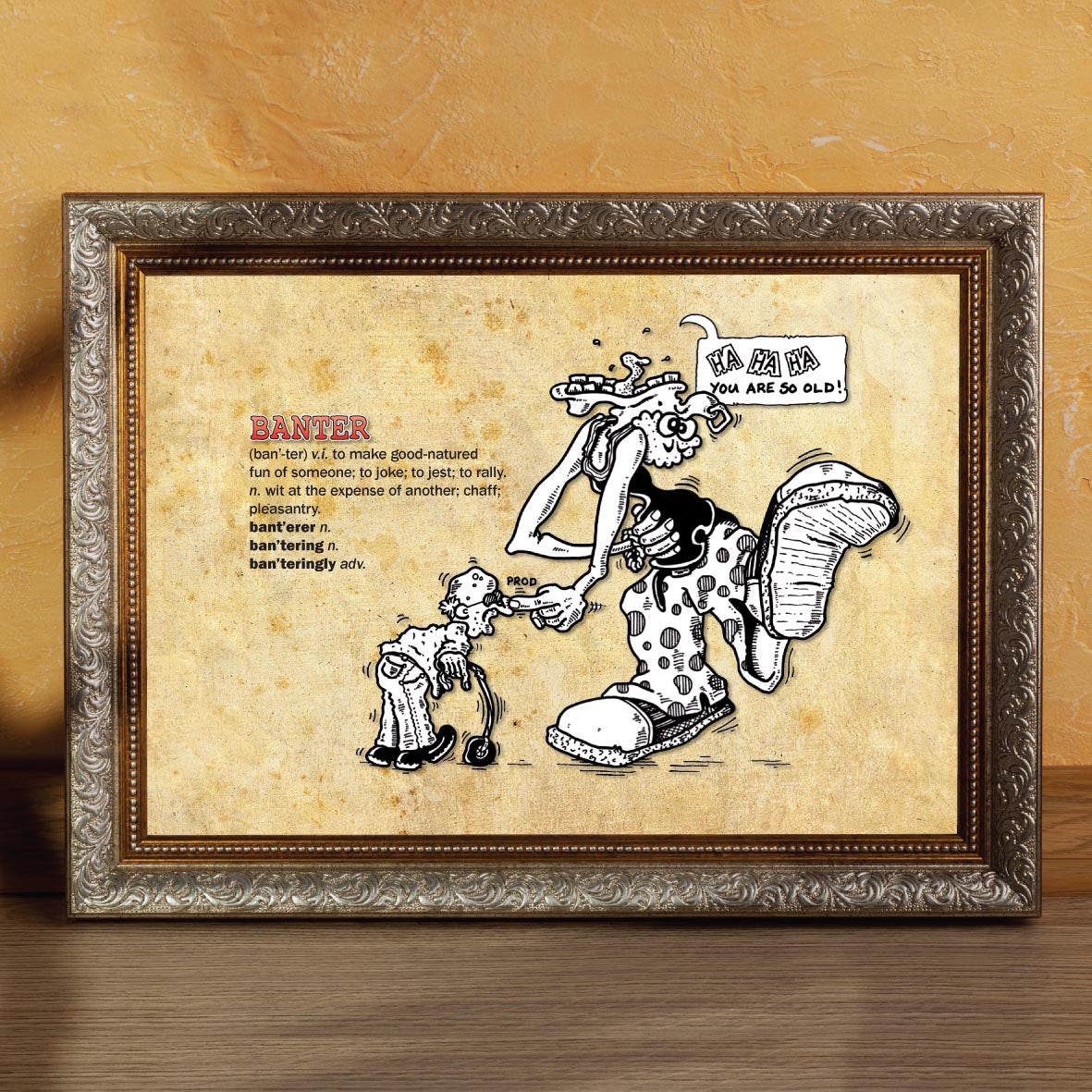 Banter Cartoon Art Print