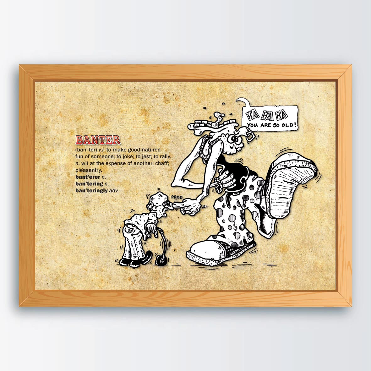 Banter Cartoon Art Print