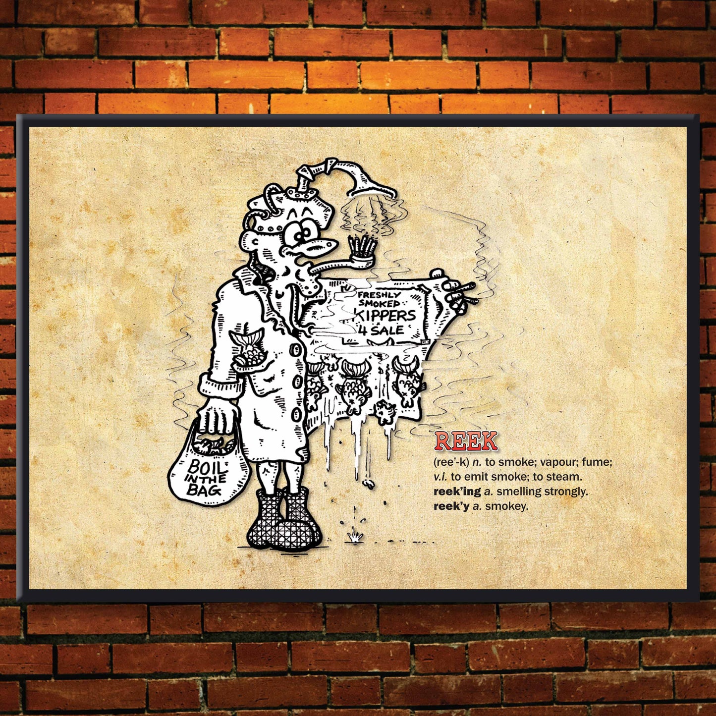 Reek Cartoon Art Print