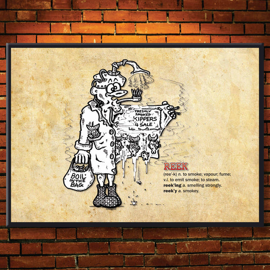 Reek Cartoon Art Print