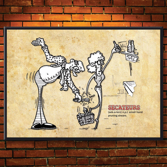 Secateurs Cartoon Art Print