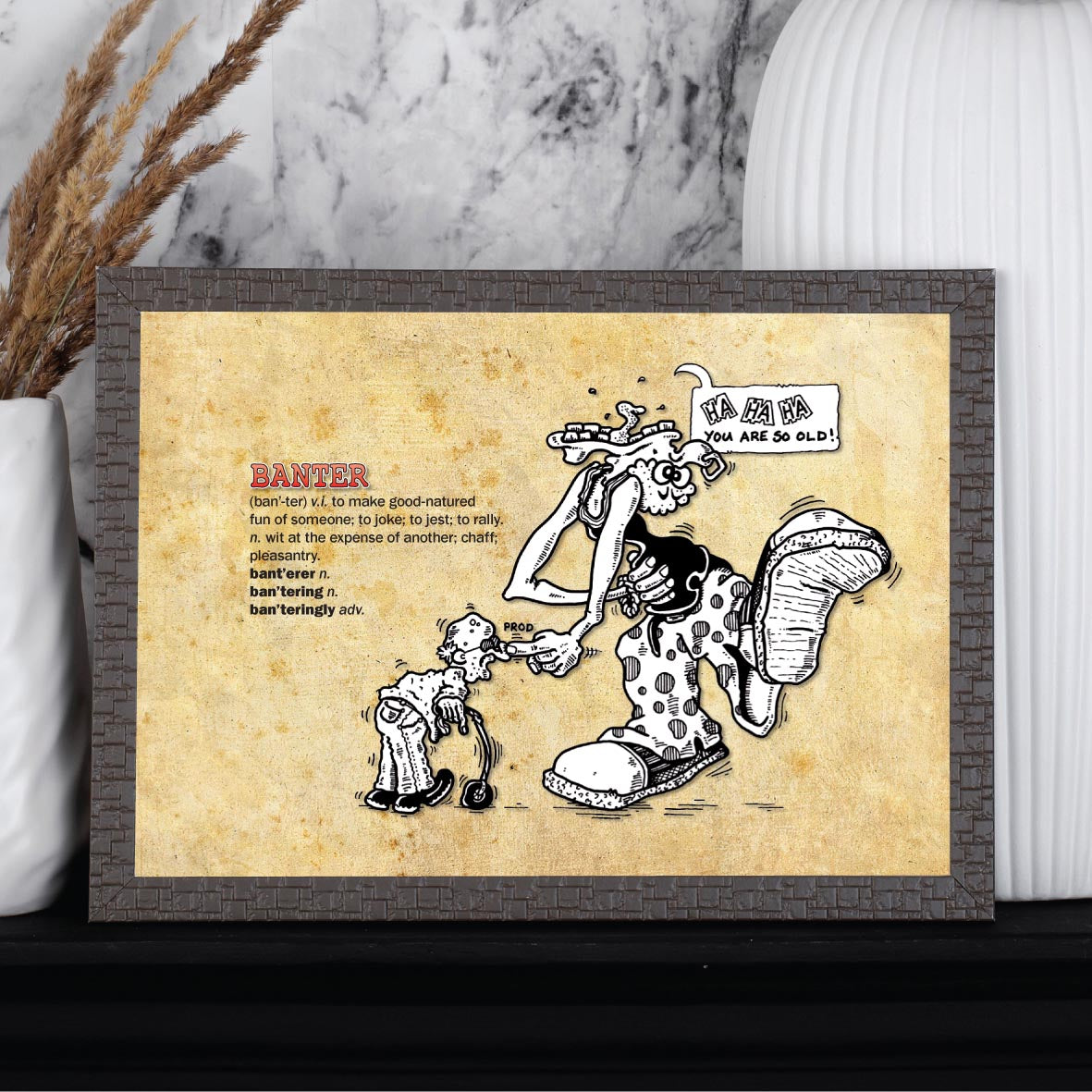 Banter Cartoon Art Print