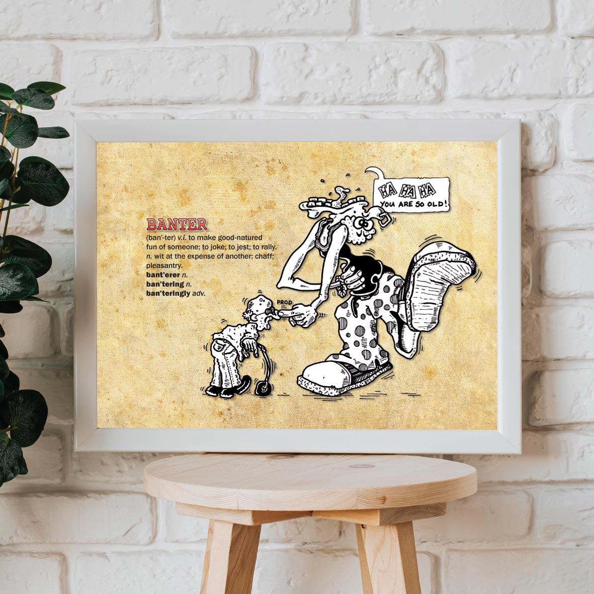 Banter Cartoon Art Print